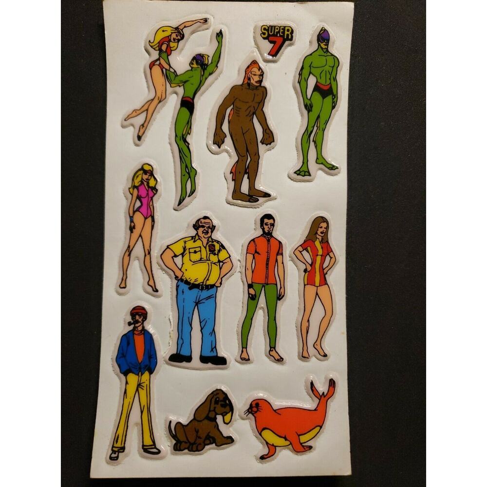 Vintage Super 7 Hero Villain Marvel DC Comics Old Stickers New Old Stock